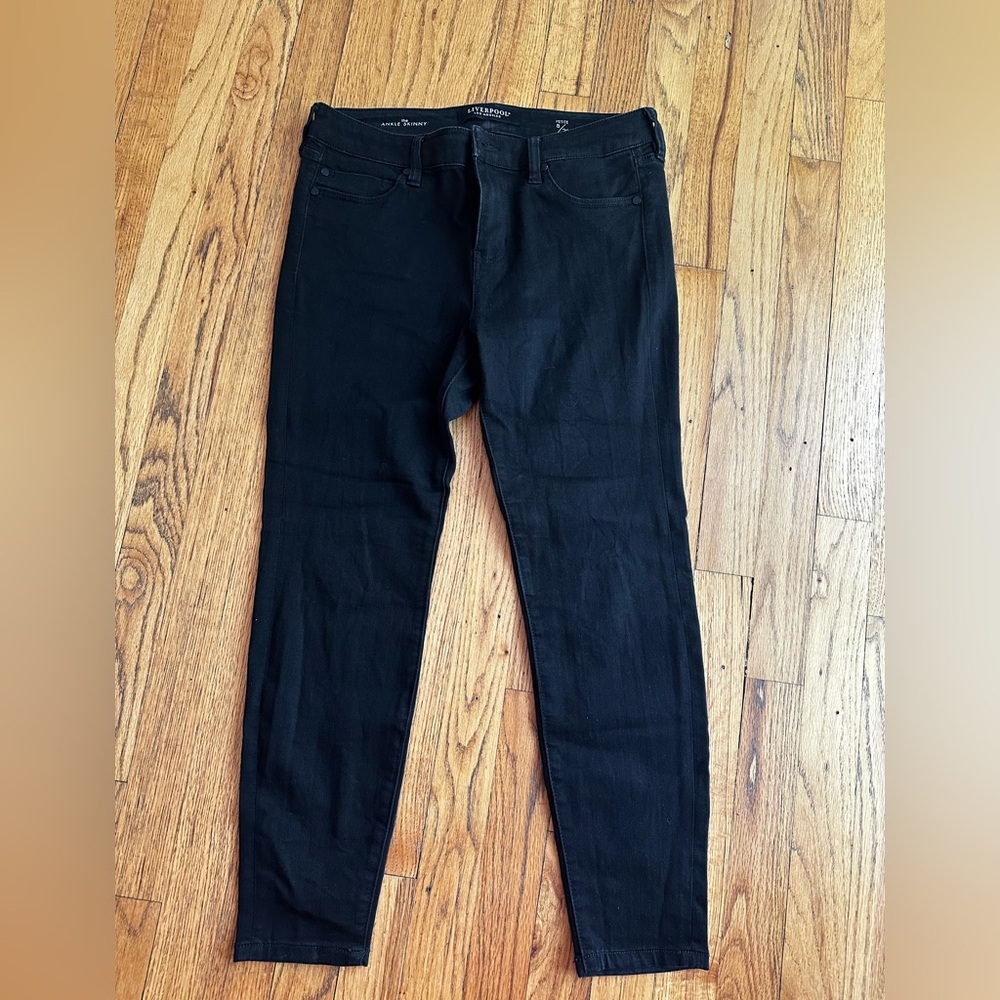 Liverpool Dark Gray Ankle Skinny Jeans
